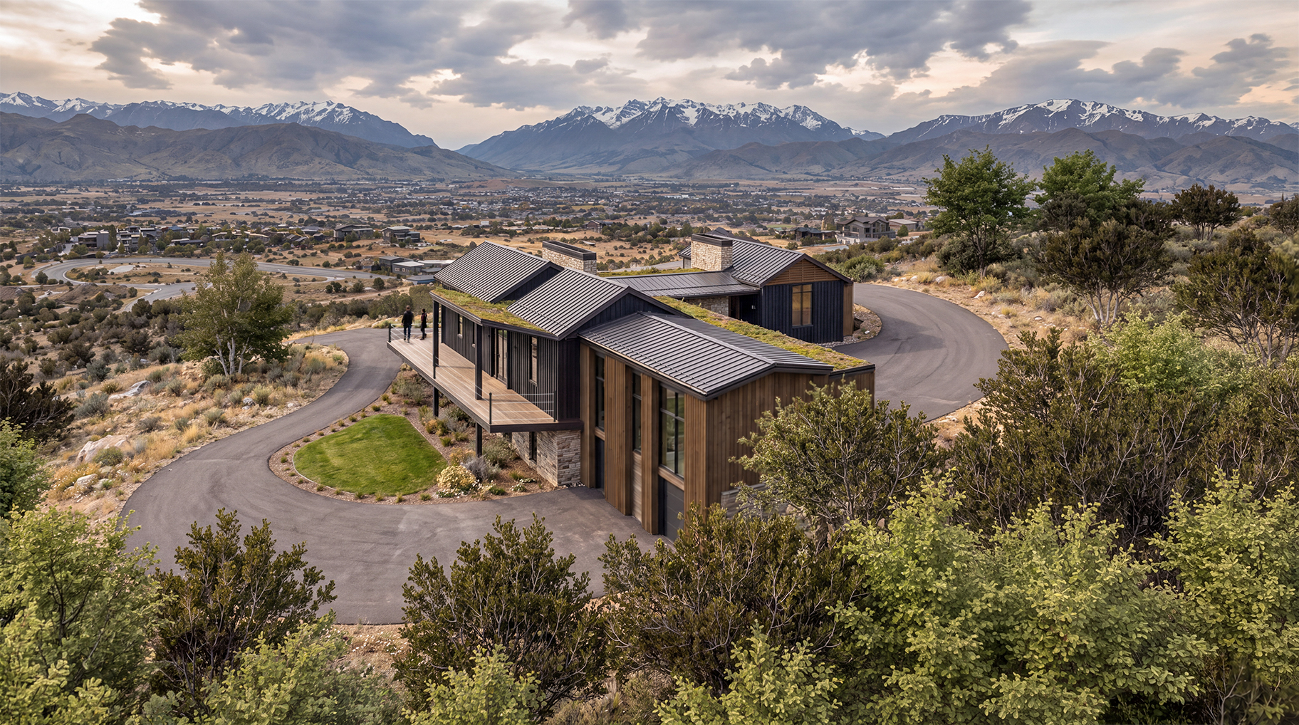 Winslow Residence, site context framing Mount Timpanogos